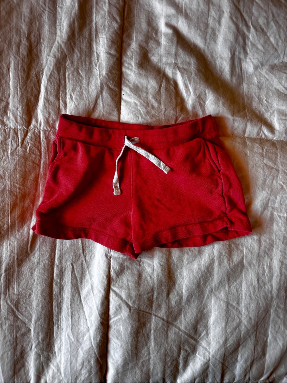 Primary Coral Pink 100% Cotton Drawstring Shorts Girls 4-5